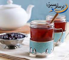 نحوه ی نوشیدن چای با مربا در آذربایجان